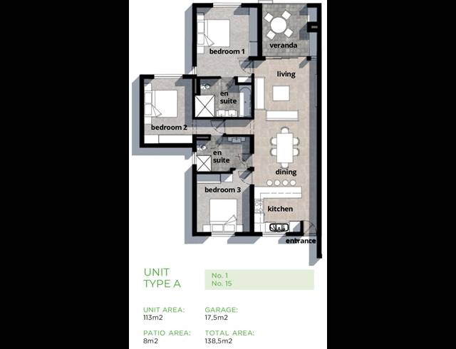 3 BEDROOM APARTMENT FOR SALE IN SIMBITHI ECO ESTATE